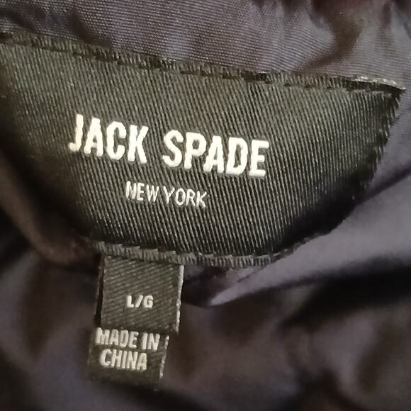 Jack Spade Men’s Bomber Jacket Large Burgundy Full Zip Ribbed Cuffs Casual Coat - Picture 12 of 16